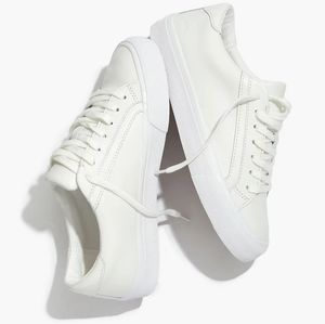 NEW Madewell Sidewalk 7.5 white leather shoes